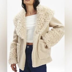 Kimchi Blue Cream Teddy Jacket